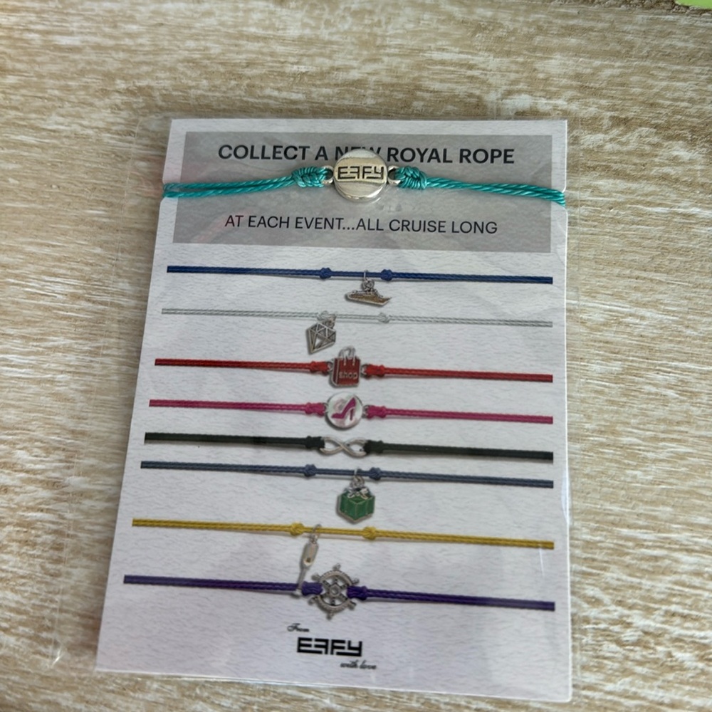 Effy Tiffany Colored Rope Bracelet (adjustable) New in sealed package